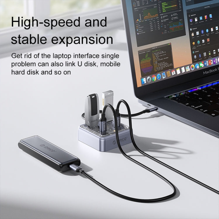 ORICO XHJ4C-G2 4-Port Compact Zinc Alloy USB Type-C 3.0 HUB Expand Converter(Silver) - USB HUB by ORICO | Online Shopping UK | buy2fix