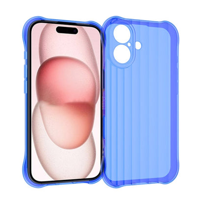 For iPhone 16 Plus Water Ripple Fine Hole TPU Phone Case(Fluorescent blue) - iPhone 16 Plus Cases by buy2fix | Online Shopping UK | buy2fix