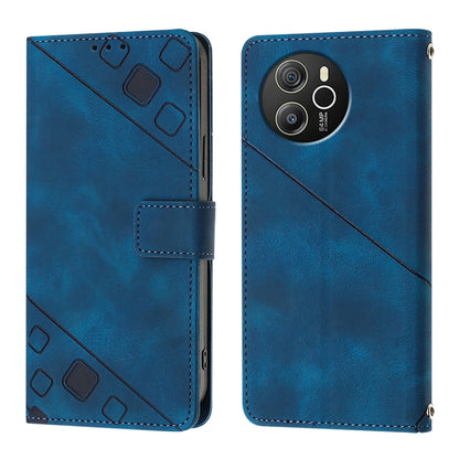 For Blackview Shark 8 Skin Feel Embossed Leather Phone Case(Blue) - More Brand by buy2fix | Online Shopping UK | buy2fix