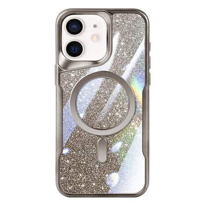 For iPhone 11 Blade MagSafe Magnetic Gradient Glitter PC Phone Case(Titanium Grey) - iPhone 11 Cases by buy2fix | Online Shopping UK | buy2fix