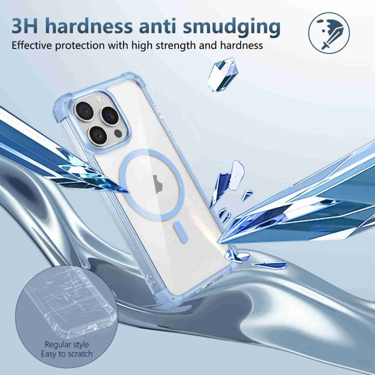 For iPhone 13 Pro Max Transparent MagSafe Magnetic Phone Case(Blue) - iPhone 13 Pro Max Cases by buy2fix | Online Shopping UK | buy2fix