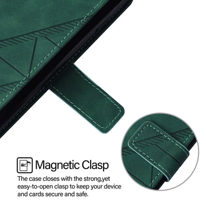 For Blackview Wave 6C Crossbody 3D Embossed Flip Leather Phone Case(Green) - More Brand by buy2fix | Online Shopping UK | buy2fix