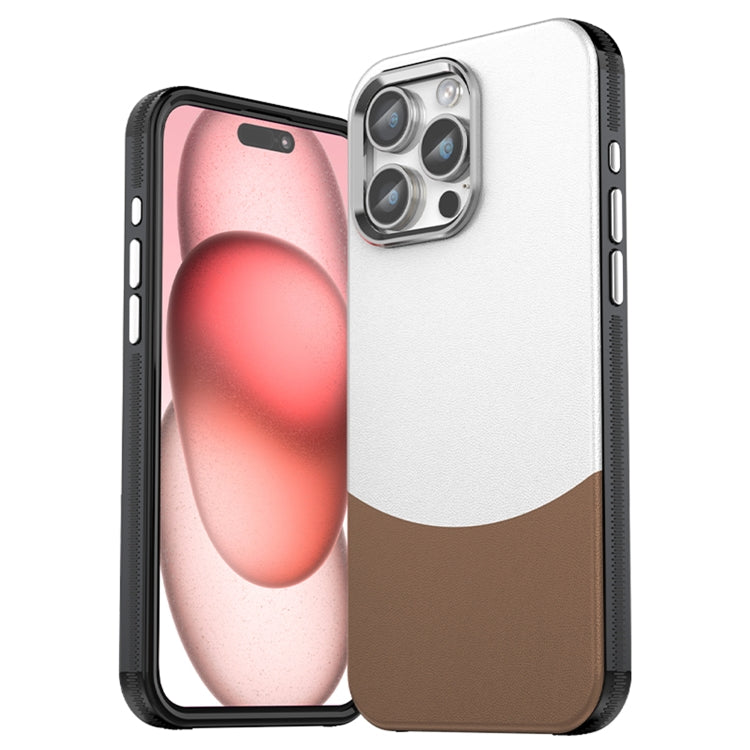 For iPhone 16 Pro Max Leather Texture MagSafe Magnetic TPU + PC Phone Case(Brown) - iPhone 16 Pro Max Cases by buy2fix | Online Shopping UK | buy2fix