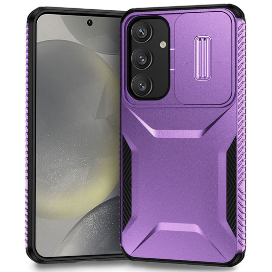 For Samsung Galaxy S25 5G / S24 5G Sliding Camshield Phone Case(Purple) - Galaxy S24 5G Cases by buy2fix | Online Shopping UK | buy2fix