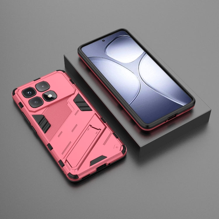 For Redmi K70 Ultra Global Punk Armor 2 in 1 PC + TPU Phone Case with Holder(Light Red) - Xiaomi Cases by buy2fix | Online Shopping UK | buy2fix