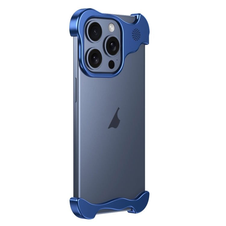 For iPhone 13 Pro Aromatherapy Alloy Frameless Phone Case(Blue) - iPhone 13 Pro Cases by buy2fix | Online Shopping UK | buy2fix