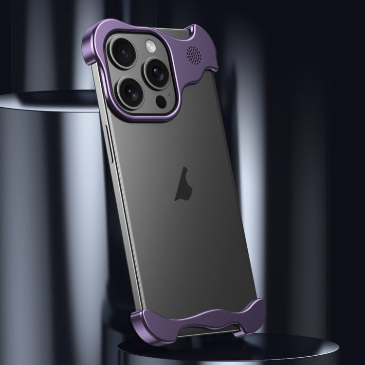 For iPhone 13 Pro Max Aromatherapy Alloy Frameless Phone Case(Purple) - iPhone 13 Pro Max Cases by buy2fix | Online Shopping UK | buy2fix