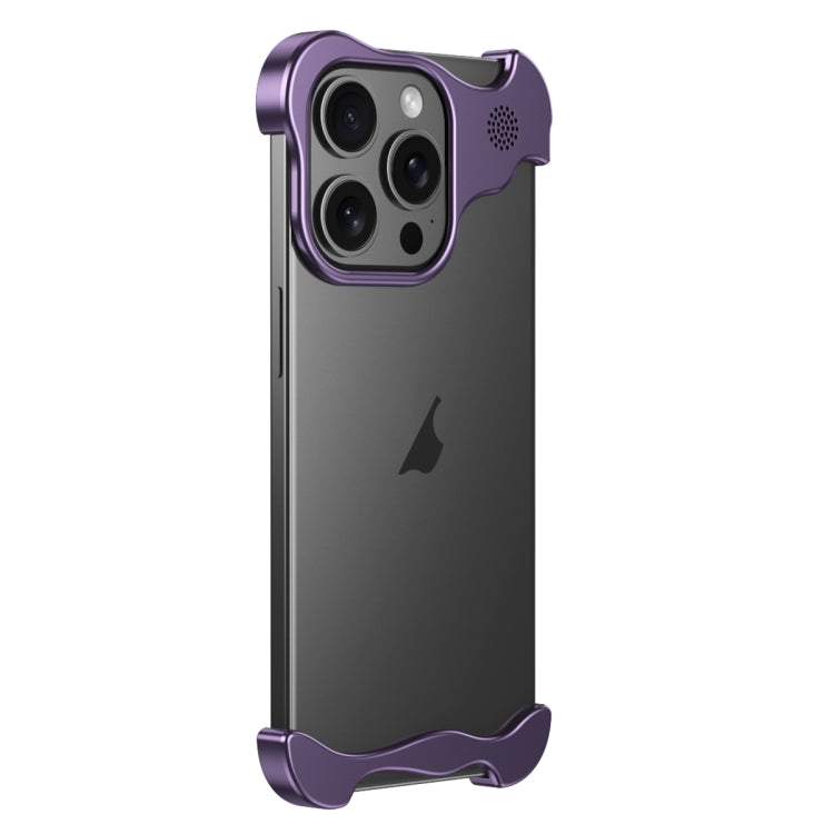 For iPhone 14 Pro Aromatherapy Alloy Frameless Phone Case(Purple) - iPhone 14 Pro Cases by buy2fix | Online Shopping UK | buy2fix