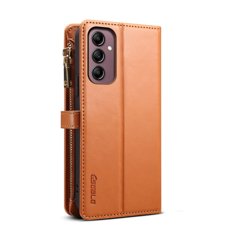 For Samsung Galaxy S25+ 5G ESEBLE Star Series Lanyard Zipper Wallet RFID Leather Case(Brown) - Galaxy S25+ 5G Cases by ESEBLE | Online Shopping UK | buy2fix