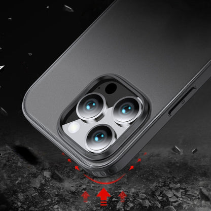 For iPhone 16 Pro Max Armor Clear TPU Hard PC Phone Case(Grey) - iPhone 16 Pro Max Cases by buy2fix | Online Shopping UK | buy2fix