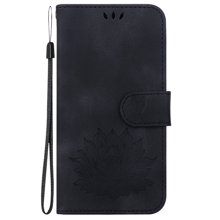 For Redmi K70 / K70 Pro Lotus Embossed Leather Phone Case(Black) - K70 Cases by buy2fix | Online Shopping UK | buy2fix