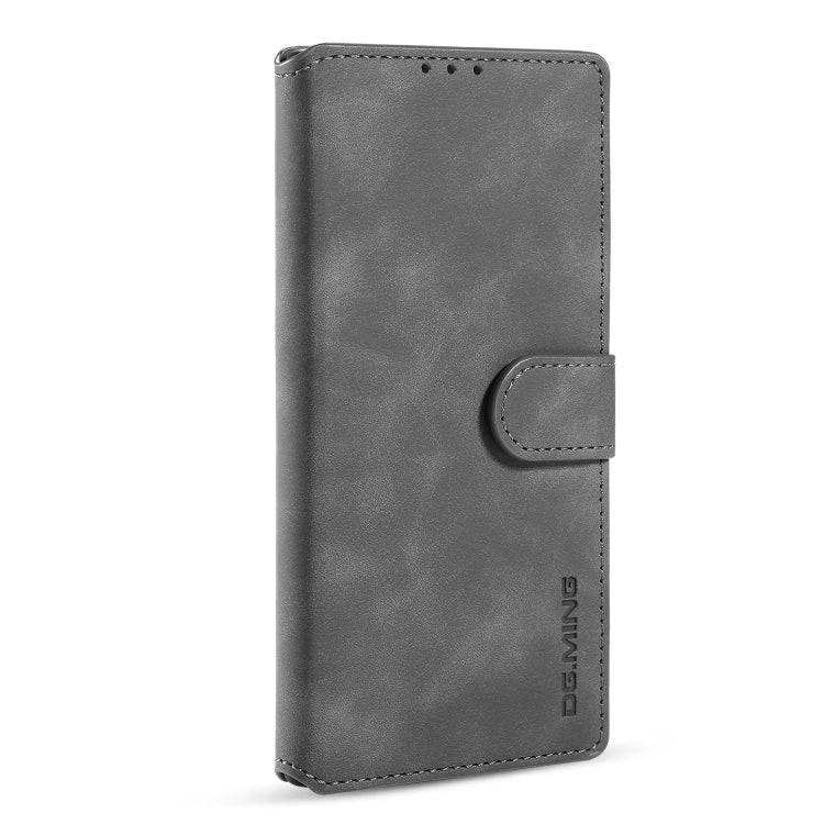 For Samsung Galaxy Note20 Ultra DG.MING Retro Oil Side Horizontal Flip Case with Holder & Card Slots & Wallet(Gray) - Galaxy Note20 Ultra Cases by DG.MING | Online Shopping UK | buy2fix