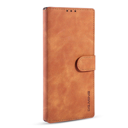 For Samsung Galaxy Note20 Ultra DG.MING Retro Oil Side Horizontal Flip Case with Holder & Card Slots & Wallet(Brown) - Galaxy Note20 Ultra Cases by DG.MING | Online Shopping UK | buy2fix