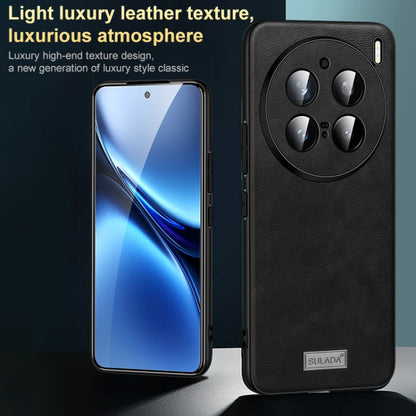 For vivo X100 SULADA Shockproof TPU + Handmade Leather Phone Case(Brown) - vivo Cases by SULADA | Online Shopping UK | buy2fix