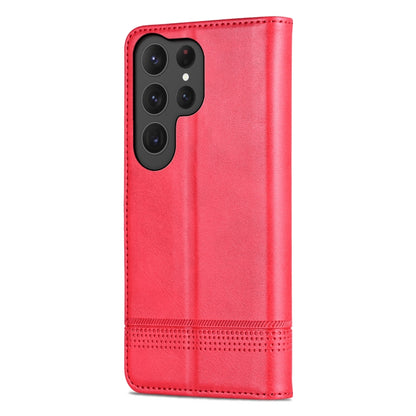 For Samsung Galaxy S25 Ultra 5G AZNS Magnetic Calf Texture Flip Leather Phone Case(Red) - Galaxy S25 Ultra 5G Cases by AZNS | Online Shopping UK | buy2fix