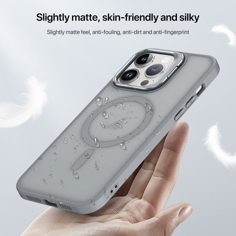 For iPhone 13 Pro Max Skin Feel Lens Holder Magsafe Phone Case(Transparent) - iPhone 13 Pro Max Cases by buy2fix | Online Shopping UK | buy2fix