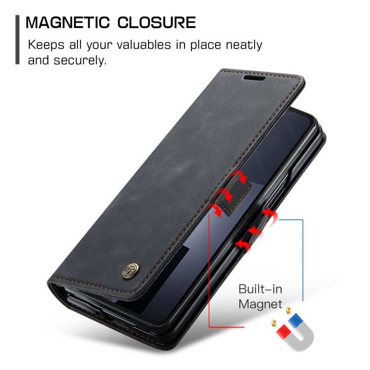 For Samsung Galaxy Z Fold6 5G CaseMe 013 Multifunctional Horizontal Flip Leather Phone Case(Black) - Galaxy Z Fold6 5G Cases by CaseMe | Online Shopping UK | buy2fix