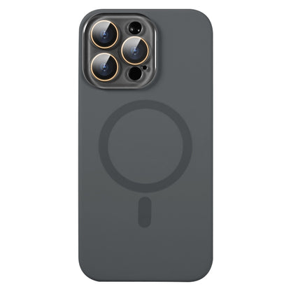 For iPhone 16 Pro Liquid Silicone MagSafe Full Coverage Phone Case with Lens Film(Grey) - iPhone 16 Pro Cases by buy2fix | Online Shopping UK | buy2fix