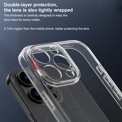 For iPhone 16 Plus Four Corner Airbag Transparent Glass Phone Case - iPhone 16 Plus Cases by buy2fix | Online Shopping UK | buy2fix