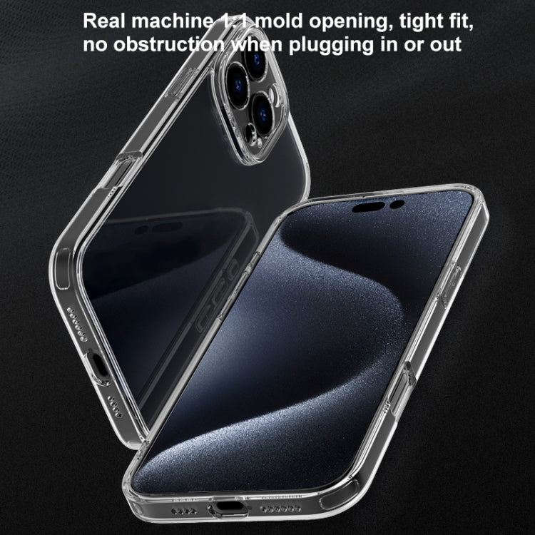 For iPhone 16 Plus Four Corner Airbag Transparent Glass Phone Case - iPhone 16 Plus Cases by buy2fix | Online Shopping UK | buy2fix