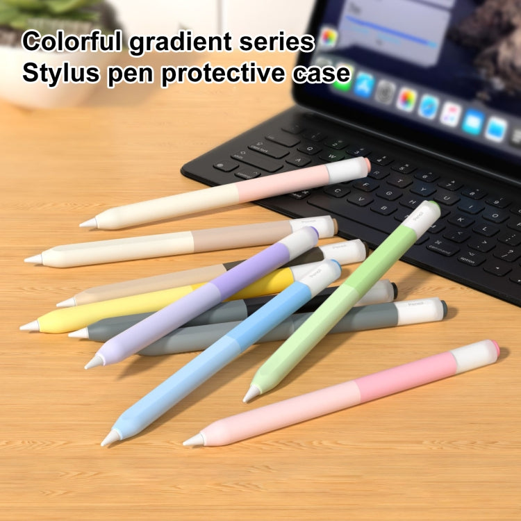 For Apple Pencil USB-C Gradient Silicone Stylus Protective Case(Milk Tea) - Pencil Accessories by buy2fix | Online Shopping UK | buy2fix