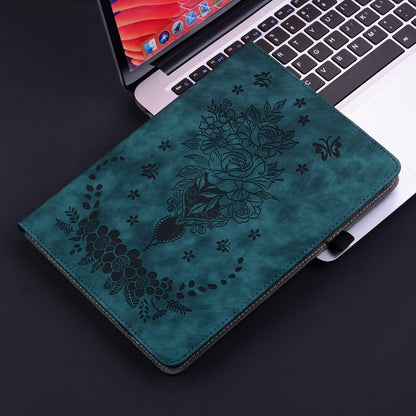 For Huawei MatePad SE 11 2024 Butterfly Rose Embossed Leather Tablet Case(Dark Blue) - Huawei by buy2fix | Online Shopping UK | buy2fix