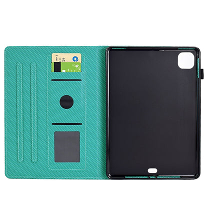 For iPad Air 11 2024 Solid Color Fiber Texture Smart Tablet Leather Case(Lake Green) - iPad Air 11 2024 Cases by buy2fix | Online Shopping UK | buy2fix