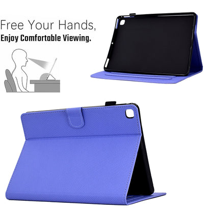 For Samsung Galaxy Tab A 10.1 2019 Solid Color Fiber Texture Smart Tablet Leather Case(Purple) - Tab A 10.1 (2019) T510 / T515 by buy2fix | Online Shopping UK | buy2fix