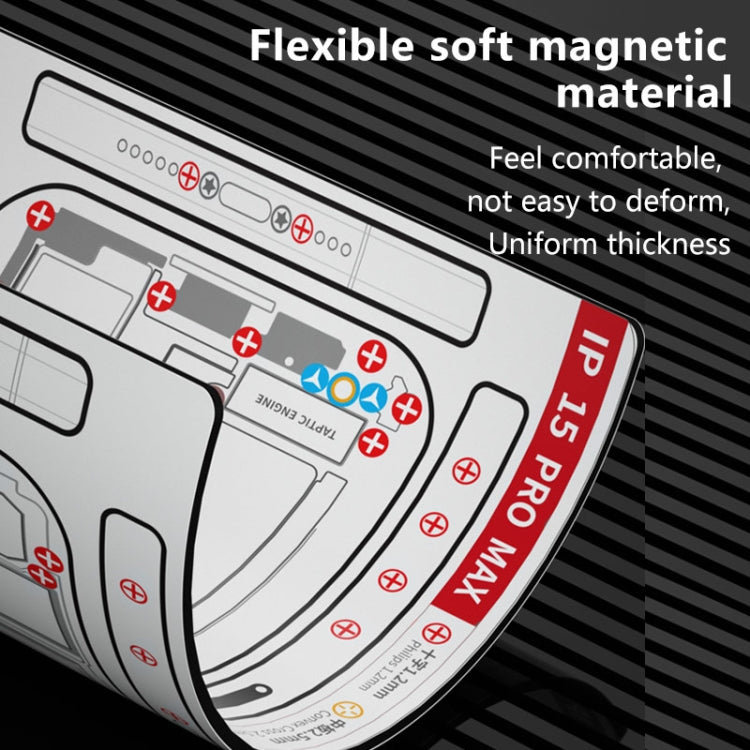 For iPhone 14 Pro Max MaAnt Double-sided Screw Positioning Flexible Soft Magnetic Pad - Magnetic Screws Mat by buy2fix | Online Shopping UK | buy2fix