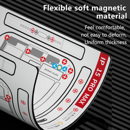 For iPhone 15 Pro MaAnt Double-sided Screw Positioning Flexible Soft Magnetic Pad - Magnetic Screws Mat by buy2fix | Online Shopping UK | buy2fix