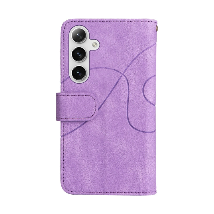 For Samsung Galaxy S25 / S24 5G Dual-color 9 Card Slots Zipper Wallet Leather Phone Case(Purple) - Galaxy S25 5G Cases by buy2fix | Online Shopping UK | buy2fix