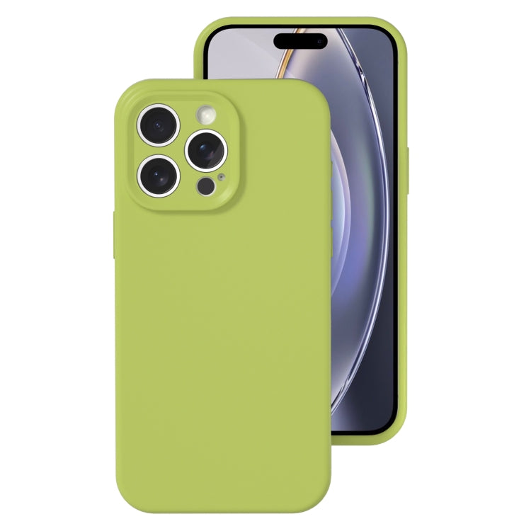 For iPhone 16 Pro Max Precise Hole Liquid Silicone Jelly Color Full Coverage Phone Case(Willow Green) - iPhone 16 Pro Max Cases by buy2fix | Online Shopping UK | buy2fix