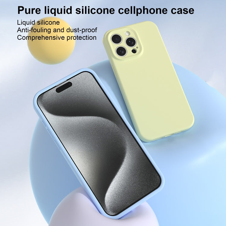 For iPhone 16 Pro Max Precise Hole Liquid Silicone Jelly Color Full Coverage Phone Case(Rock Gray) - iPhone 16 Pro Max Cases by buy2fix | Online Shopping UK | buy2fix