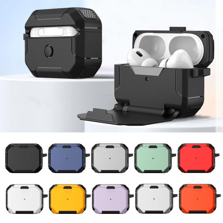 For AirPods 3 Phone Holder Design Earbuds Box Protective Case(Black) - For AirPods 3 by buy2fix | Online Shopping UK | buy2fix