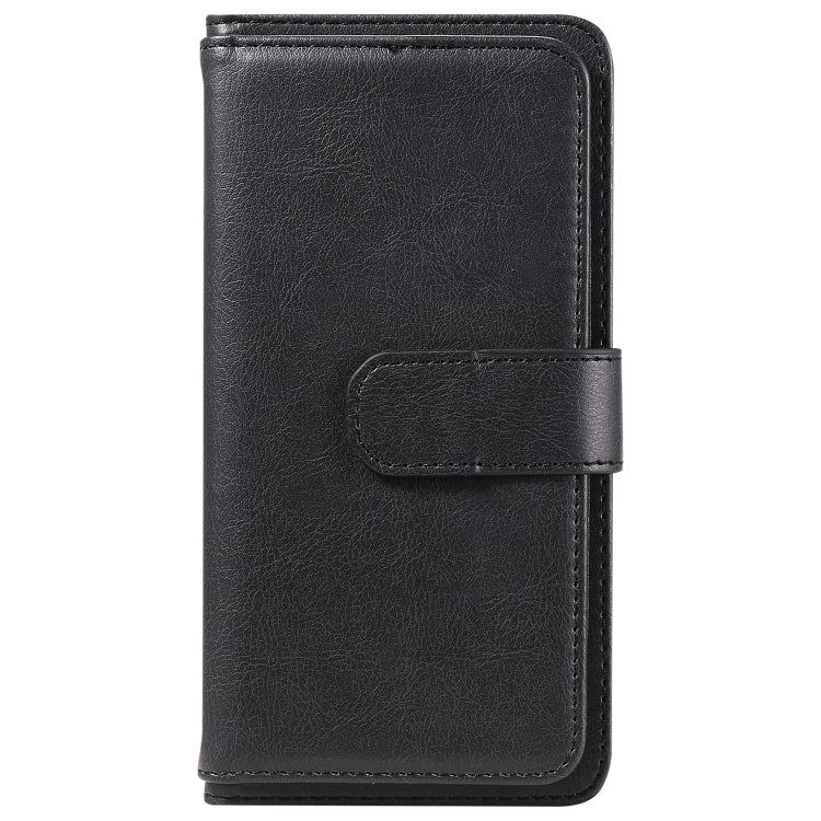 For Samsung Galaxy S25 / S24 5G Multi-Function Wallet 10 Card Slots Leather Phone Case(Black) - Galaxy S25 5G Cases by buy2fix | Online Shopping UK | buy2fix