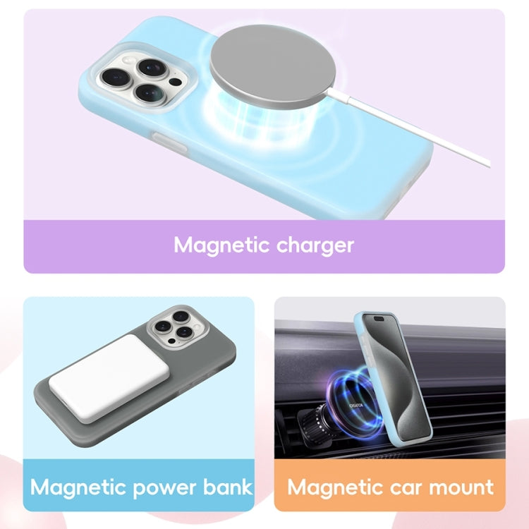 For iPhone 16 Pro Max Jelly Liquid Silicone MagSafe Magnetic Phone Case(Purple) - iPhone 16 Pro Max Cases by buy2fix | Online Shopping UK | buy2fix