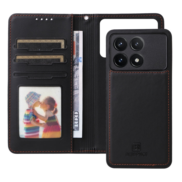 For Redmi K70 / K70 Pro BETOPNICE BN-005 2 in 1 Detachable Imitate Genuine Leather Phone Case(Black) - K70 Pro Cases by BETOPNICE | Online Shopping UK | buy2fix