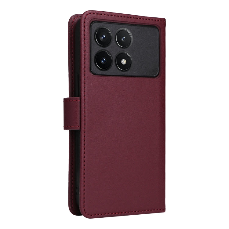 For Redmi K70 / K70 Pro BETOPNICE BN-005 2 in 1 Detachable Imitate Genuine Leather Phone Case(Wine Red) - K70 Pro Cases by BETOPNICE | Online Shopping UK | buy2fix