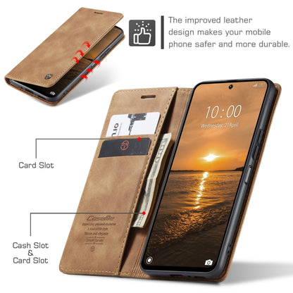 For Redmi 13 CaseMe 013 Multifunctional Horizontal Flip Leather Phone Case(Brown) - Redmi 13 Cases by CaseMe | Online Shopping UK | buy2fix