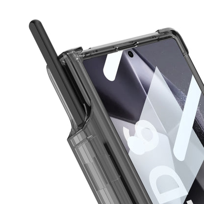 For Samsung Galaxy Z Fold6 GKK Integrated Airbag Hinge Full Coverage MagSafe Phone Case with Holder / Pen Box, Not Included Pen(Black) - Galaxy Z Fold6 5G Cases by GKK | Online Shopping UK | buy2fix