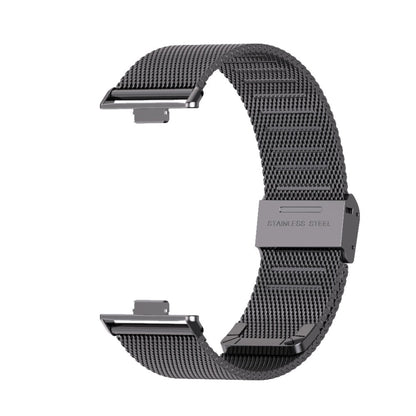 For Huawei Watch Fit3 MIJOBS Milan Buckle Stainless Steel Watch Band(Black) - Watch Bands by MIJOBS | Online Shopping UK | buy2fix