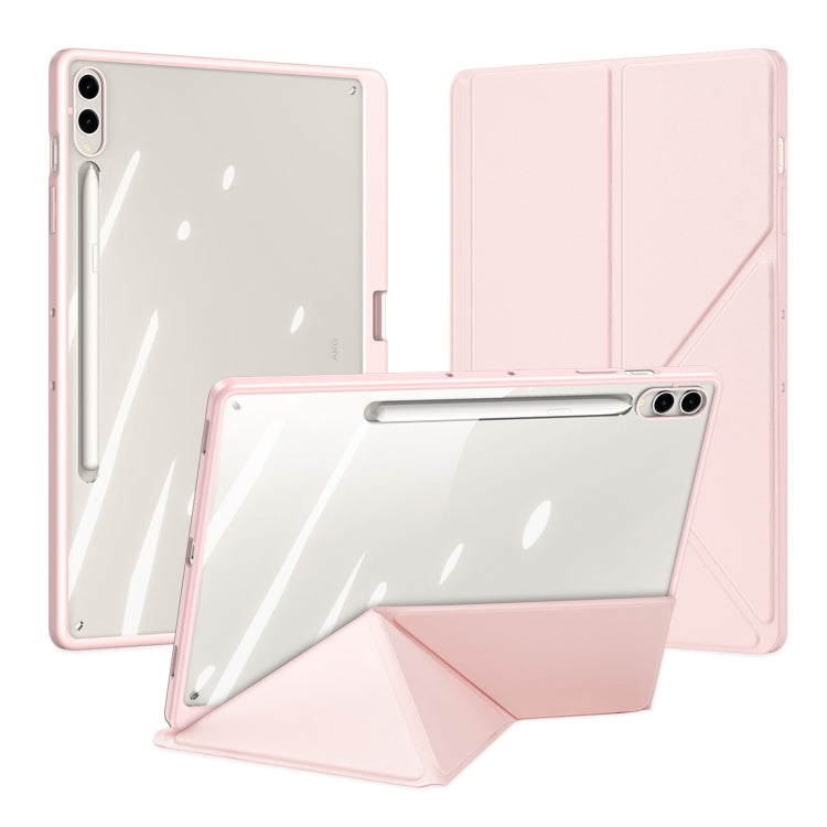 For Samsung Galaxy Tab S9+ / S9 FE+ DUX DUCIS Magi Series Smart Leather Tablet Case(Pink) - Galaxy Tab S9+ Cases by DUX DUCIS | Online Shopping UK | buy2fix