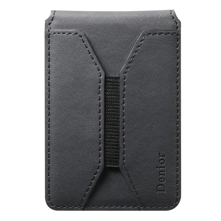 Denior V11 VV MagSafe Magnetic Phone PU Card Sleeve(Black) - Others Accessories by Denior | Online Shopping UK | buy2fix