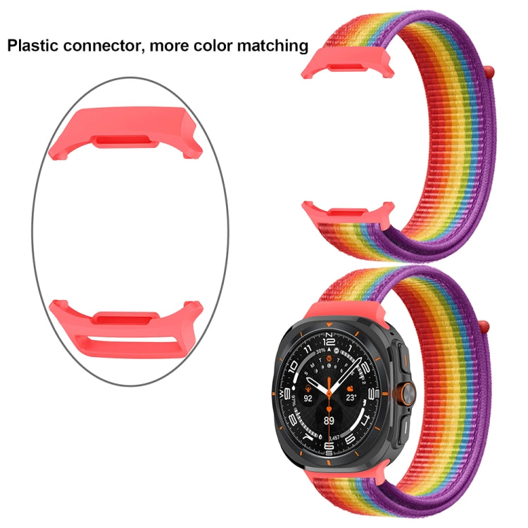 For Samsung Galaxy Watch Ultra 47mm Plastic Connector Nylon Loop Watch Band(Dark Navy Bblue) - Watch Bands by buy2fix | Online Shopping UK | buy2fix