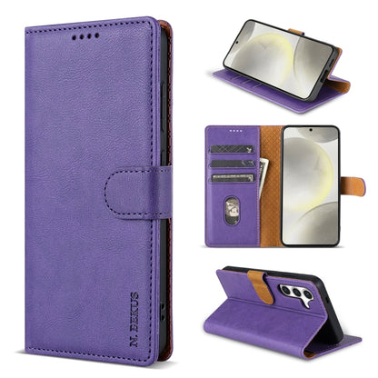 For Samsung Galaxy S24+ 5G N.BEKUS CSJ-P1 Solid Color Leather Phone Case(Purple) - Galaxy S24+ 5G Cases by N.BEKUS | Online Shopping UK | buy2fix