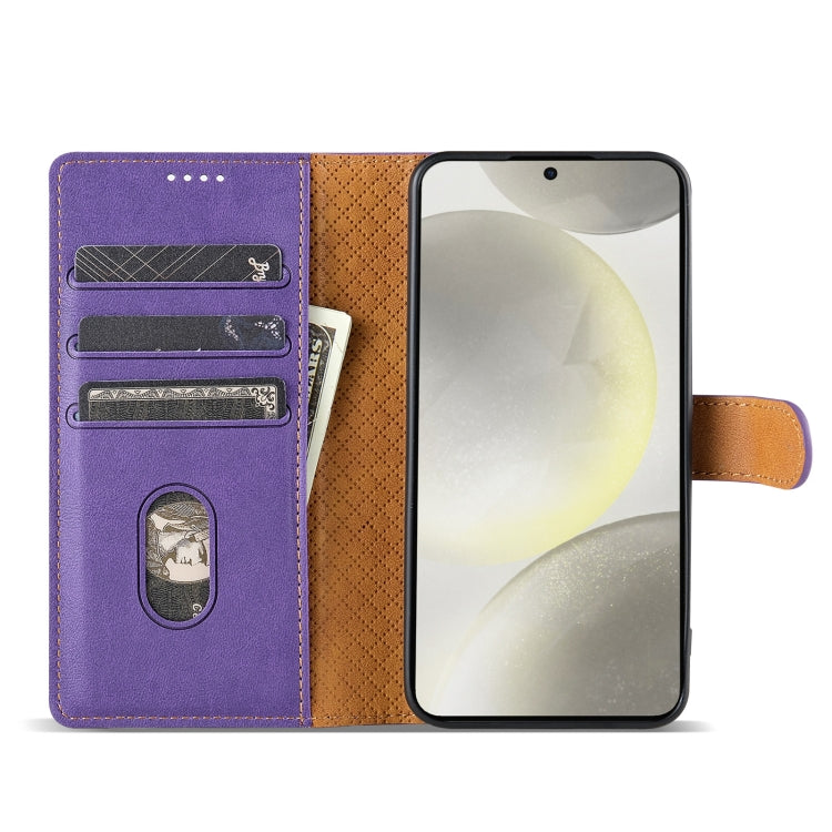 For Samsung Galaxy S24+ 5G N.BEKUS CSJ-P1 Solid Color Leather Phone Case(Purple) - Galaxy S24+ 5G Cases by N.BEKUS | Online Shopping UK | buy2fix