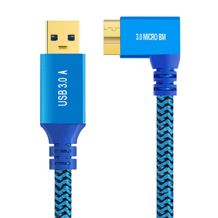 USB 3.0 A to Micro B 3.0 Male Mobile Hard Drive Data Connection Cable, Length:1m(Blue) - USB 3.0 by buy2fix | Online Shopping UK | buy2fix