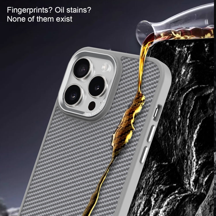 For iPhone 15 Carbon Fiber Texture MagSafe Magnetic Shockproof Phone Case(Blue) - iPhone 15 Cases by buy2fix | Online Shopping UK | buy2fix