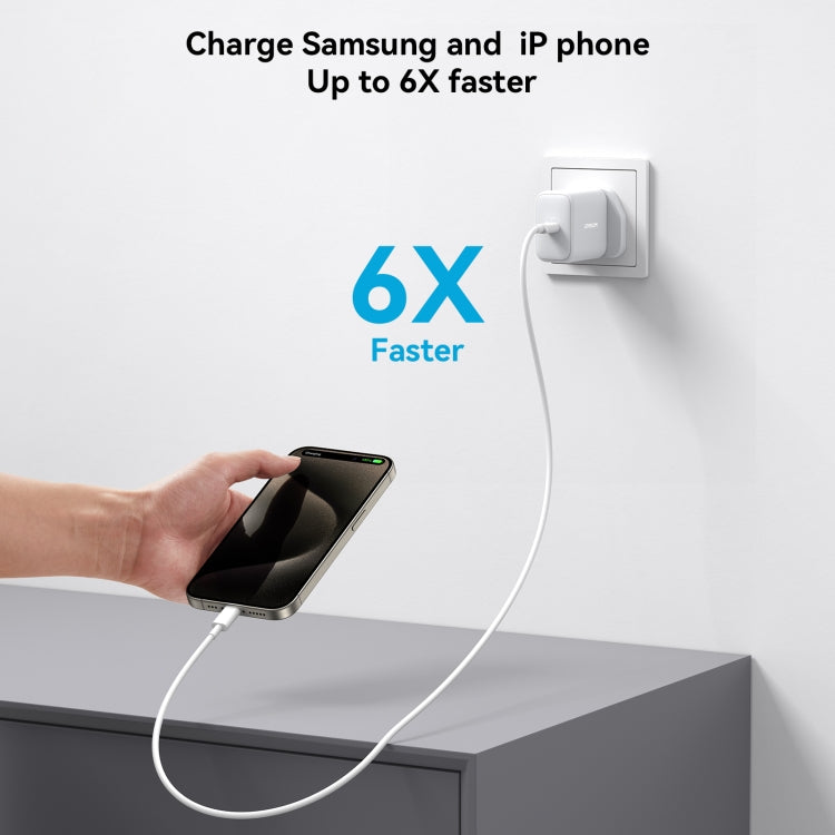 JOYROOM JR-TCF24 30W USB-C / Type-C Fast Charger, Specification:UK Plug(White) - USB Charger by JOYROOM | Online Shopping UK | buy2fix