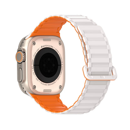 For Apple Watch Ultra 2 49mm DUX DUCIS KJ Series Magnetic Buckle Silicone Watch Band(Starlight Orange) - Watch Bands by DUX DUCIS | Online Shopping UK | buy2fix